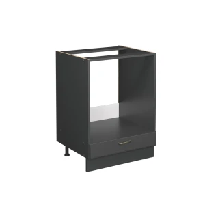 Komfurindbygningsskab Fame-Line Anthrazit-Gold Landhaus 60 cm uden bordplade Vicco