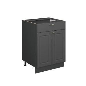 Køkkenskab Fame-Line Anthrazit-Gold Landhaus 60 cm med skuffe, uden bordplade Vicco