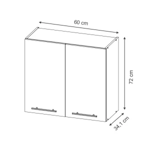 Hängeschrank Fame-Line Dunkelgrau 60 cm Vicco