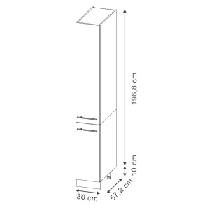 Apothekerschrank Fame-Line Dunkelgrau 30 cm Vicco