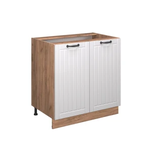 Køkkenskab Fame-Line Hvid landhus 80 cm med hylde, BP Eg Vicco