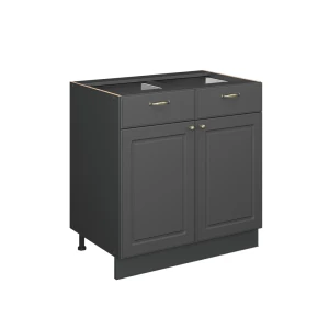 Køkkenskab Fame-Line Anthrazit-Gold Landhaus 80 cm , BP Antracit Vicco