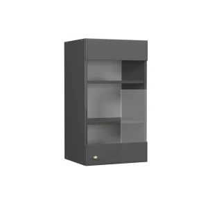 Køkkenskab med glas Fame-Line Anthrazit-Gold Landhaus 40 cm Vicco