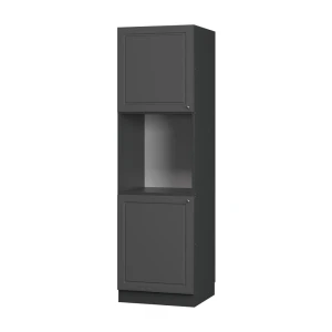 Komfurindbygningsskab Fame-Line Anthrazit-Gold Landhaus 60 cm åben Vicco