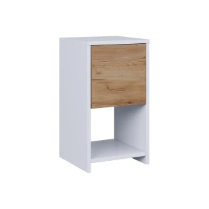 Sengebord Evo Hvid/gylden eg 30 x 55 cm med 3 skuffer Vicco