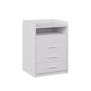 Sengebord Edis Hvid 45 x 64 cm med 3 skuffer Vicco