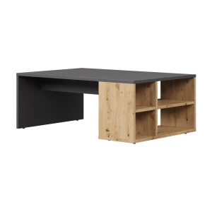 Sofabord Danny Antracit 90 x 60 cm med hylder Vicco