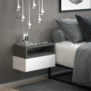 Nachttisch Urbano Anthrazit 45 x 28 cm livinity®