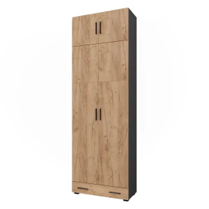 Policový regál Frank Antracit/zlatý dub 80 x 241.2 cm s doskou skrinky a zásuvkovým modulom Vicco