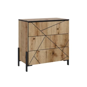 Kredens Hatto Dąb 78 x 76.8 cm z 3 szufladami Vicco
