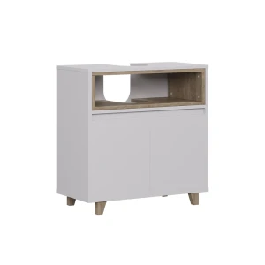 Vaskeskab Elnor Hvid/eg 60 x 61 cm med 2 døre Vicco