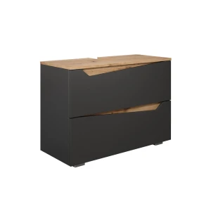 Underskab til badeværelse Marelle Antracit/Artisan 80 x 57.5 cm med 2 skuffer Vicco