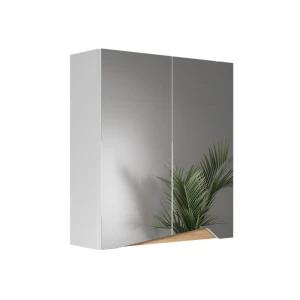 Badeværelsesskab med spejl Marelle Hvid/Artisan 60 x 67 cm med højdejusterbar hylde Vicco