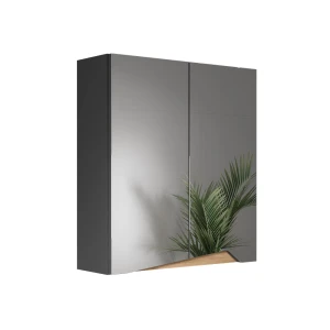 Badeværelsesskab med spejl Marelle Antracit/Artisan 60 x 67 cm med højdejusterbar hylde Vicco