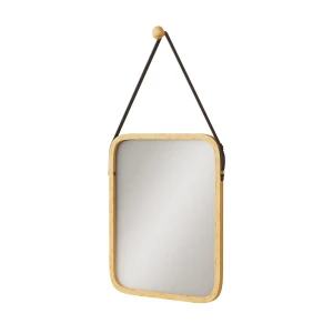 Badeværelsesspejl Mirno Bambus 34 x 41.5 cm med justerbar rem Vicco