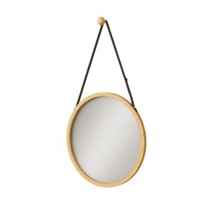 Badeværelsesspejl Mirno Bambus 38 x 38 cm med justerbar rem Vicco