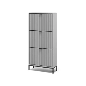 Skotipper Eliza Grå 60 x 130 cm med 3 foldeskuffer Vicco