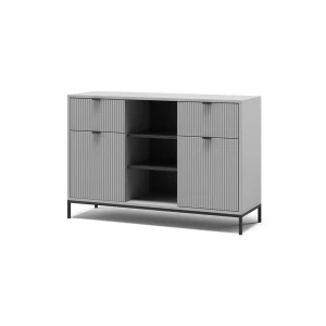 Sidebord Eliza Grå 120 x 81.2 cm med 2 skuffer og 2 låger Vicco