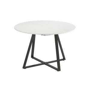 Spisebord Loyd Hvid/sort 120 x 120 cm kan forlænges Vicco