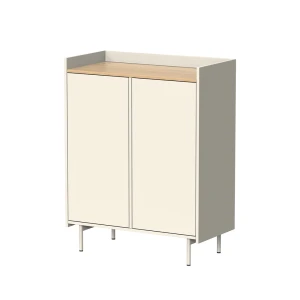 Sideboard Velina Creme 80 x 103 cm med 6 rum Vicco