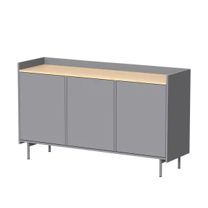 Sideboard Velina Grå 140 x 82 cm med 6 rum Vicco
