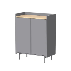 Sideboard Velina Grå 80 x 103 cm med 6 rum Vicco