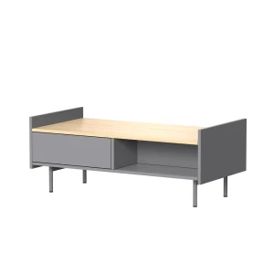 Sofabord Velina Grå 100 x 50 cm med 2 skuffer Vicco