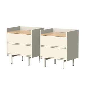 Sengebord Velina Creme Sæt med 2 Vicco