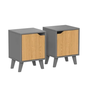 Sengebord Malu Antracit/eg 2 dele Vicco
