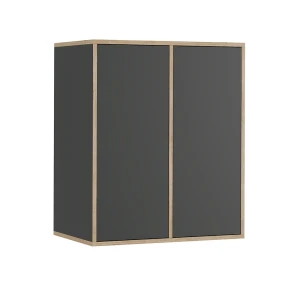 Vægreol Tetrix Antracit 63 x 75 cm med 2 døre Vicco