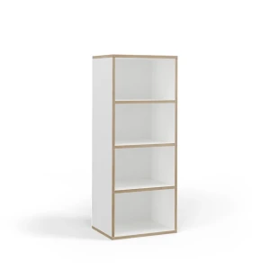 Bogreol Tetrix Hvid 40 x 100 cm med 4 rum Vicco