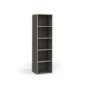 Bogreol Tetrix Antracit 40 x 140 cm med 5 rum Vicco