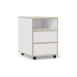 Rullecontainer Tetrix Hvid 42 x 55 cm med hylder og 2 skuffer Vicco