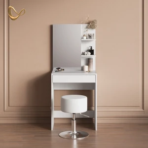 Schminktisch Nola Weiß 60 cm mit Hocker livinity®