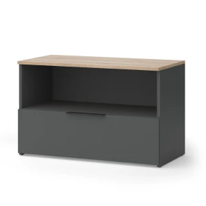 Sideboard Wido Antracit/Sonoma 80 x 50 cm med 1 lukket rum Vicco