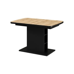 Spisebord Fenaro Gylden eg/Sort 120-160 x 80 cm 2 dele Vicco