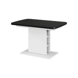 Spisebord Fenaro Sort/Hvid 120-160 x 80 cm med åbne rum Vicco