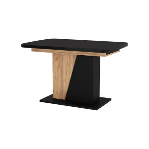 Esstisch Fenaro Schwarz/Goldkraft Eiche 120-160 x 80 cm ausziehbar Vicco