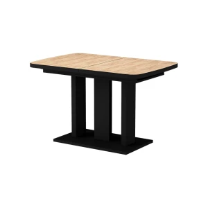 Spisebord Fenaro Gylden eg/Sort 120-160 x 80 cm 2 dele Vicco