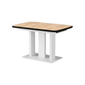 Spisebord Fenaro Gylden eg/Hvid 120-160 x 80 cm 2 dele Vicco