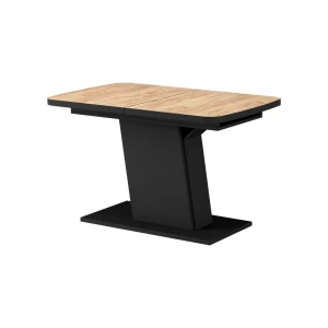 Spisebord Fenaro Gylden eg/Sort 120-160 x 80 cm kan forlænges Vicco