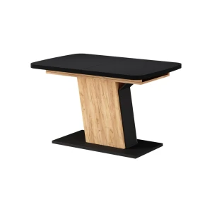 Spisebord Fenaro Sort/Gylden eg 120-160 x 80 cm kan forlænges Vicco
