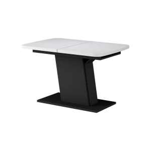 Dining table Fenaro White/Black 120-160 x 80 cm extendable Vicco