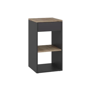 Sengebord Dany Antracit/gylden eg 35 x 65 cm med 1 skuffe Vicco