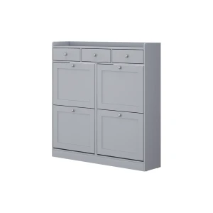 Skotipper Vitto Grå 100 x 99.5 cm med 3 skuffer og 4 folde rum Vicco