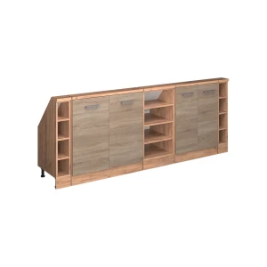 Szafka kuchenna na dach skośny R-Line Sonoma 210 cm Zestaw 5 sztuk Vicco