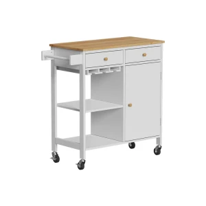Køkkenvogn Trayz Hvid 89 x 87 cm med hjul Vicco