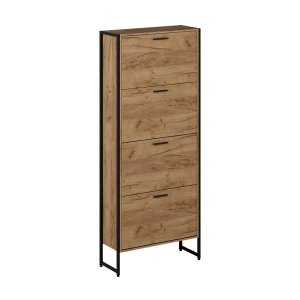 Schoenklaprek Folda Goldkraft eik/zwart 63 x 152.5 cm met 4 kantelcompartimenten Vicco