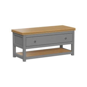 Sohvapöytä Vikla Antrasiitti/tammi 100 x 40 cm taitettavalla pöytälevyllä Vicco
