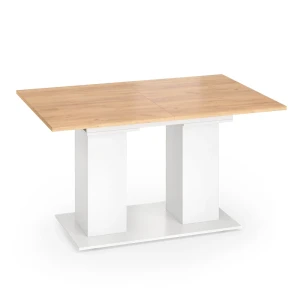 Esstisch Dix Weiß/Goldkraft Eiche 140-180 x 90 cm Vicco